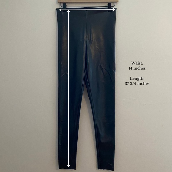 NWT Joie Limited Edition Faux/Vegan Leather Black Leggings SIZE MEDIUM - Picture 5 of 5